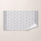 Elegant Polka Dots on Light Silver Grey Bad Handdoek (Handdoek)