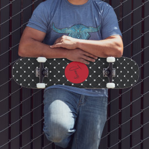 Elegant Polkadot Patroon Skateboard