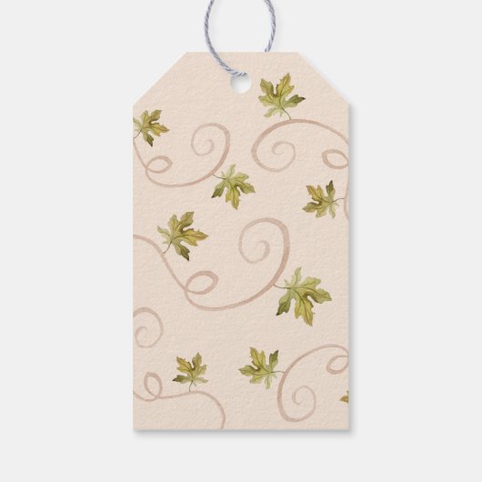 Elegant pompoen Herfst Baby shower dank u Label Cadeaulabel (Achterkant)