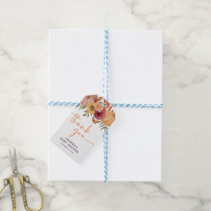 Elegant pompoen herfst Herfst bloem Baby shower Cadeaulabel