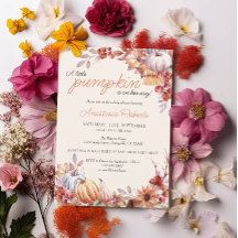 Elegant pompoen Herfst herfst bloemenBaby shower