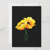 Élégant Poppies Jaunes Invitation à la douche nupt (Dos)