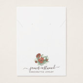 Elégant Poppy Floral Elevant Collier Carte d'affic (Devant)