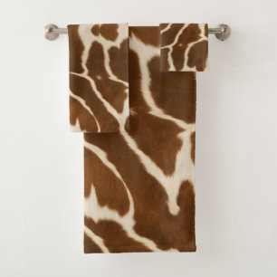 Elegant Populair Koe Faux Leather Collectie Bad Handdoek