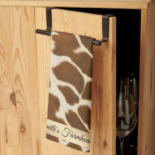 Elegant Populair Koe Faux Leather Collectie Theedoek