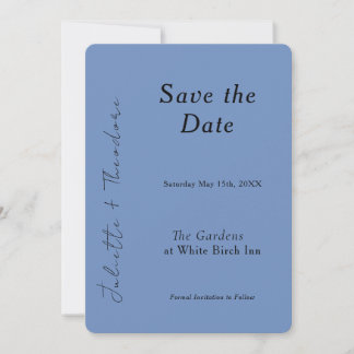 Elegant Porselein Blauw Bewaar de Datum Save The Date
