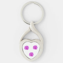 Élégant Porte-Clés en Verre Coloré Rose