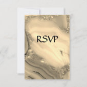 Elégant Porte en marbre doré RSVP avec choix de me (Dos)