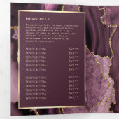 Élégant Porte Or Mauve foncé triple Brochure (Intérieur en premier)