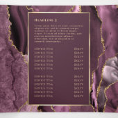 Élégant Porte Or Mauve foncé triple Brochure (Intérieur au milieu)