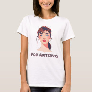 Elegant portret van een vrouw t-shirt