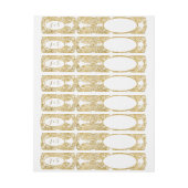 Elegant postadres Monogram gegraveerd filigraan Adreslabel Wikkel (Vel)