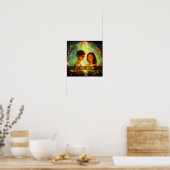"Elégant Poster d'Art Moderne Mur : Design Amoureu (Cuisine)