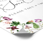Élégant poster de fête prénuptiale florale sur le  (Coin)