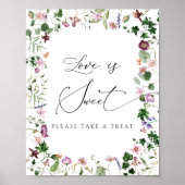 Élégant poster de fête prénuptiale florale sur le  (Devant)