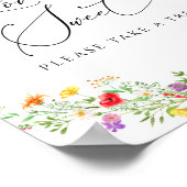 Élégant poster floral pour la fête de mariage l'am (Coin)