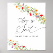 Élégant poster floral pour la fête de mariage l'am (Devant)