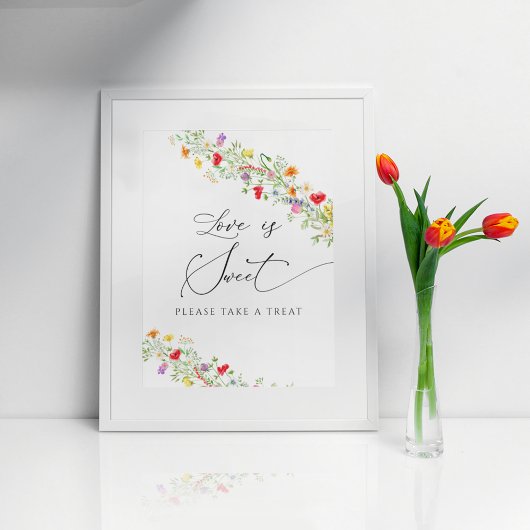 Élégant poster floral pour la fête de mariage l'am