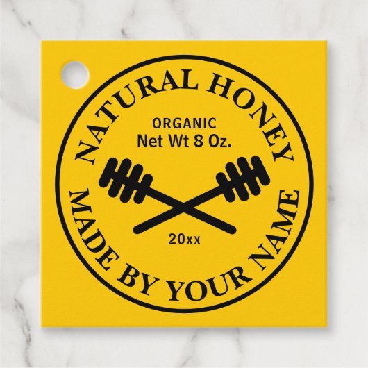 Élégant pot de miel les étiquettes de faveur pour  (Devant)