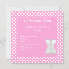 ELEGANT POT PINK BACHELORETTE ARTIJ INVITE KAART