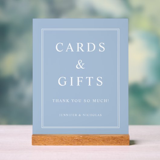 Elegant Powder Blue Cards And Gifts Wedding (Neutre)