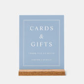 Elegant Powder Blue Cards And Gifts Wedding (Recto)