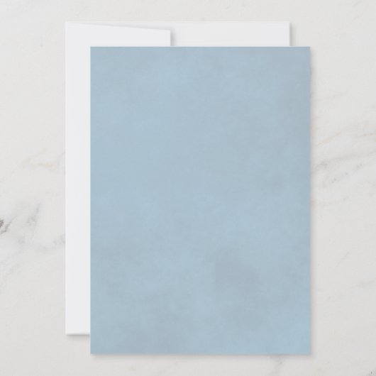 Elegant powder Blue Roos Classy Script Weddenschap Kaart (Achterkant)