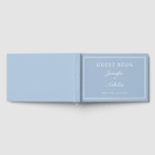 Elegant Powder Blue Script Wedding Gastenboek (Volledig)
