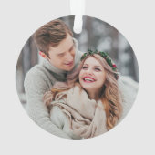 Élégant premier Noël vert Mariage Photo (dos)