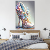 Elegant - Premium omwikkeld canvas (glans) Afdruk (Insitu (Slaapkamer))