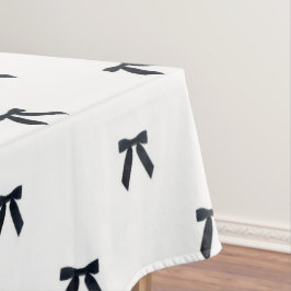 Elegant Preppy Zwart & Wit Strik Patroon Chic Tafelkleed