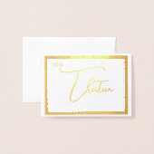 Élégant Présentoir de Numéro de Table de Mariage e (Derrière avec enveloppe)