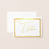 Élégant Présentoir de Numéro de Table de Mariage e (Devant avec enveloppe)