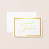 Élégant Présentoir de Numéro de Table de Mariage e (Derrière avec enveloppe)