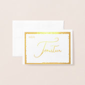 Élégant Présentoir de Numéro de Table de Mariage e (Devant avec enveloppe)