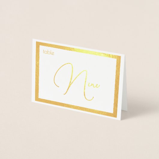 Élégant Présentoir de Numéro de Table de Mariage e (Devant)