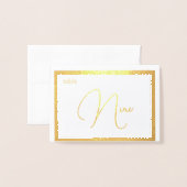 Élégant Présentoir de Numéro de Table de Mariage e (Devant avec enveloppe)