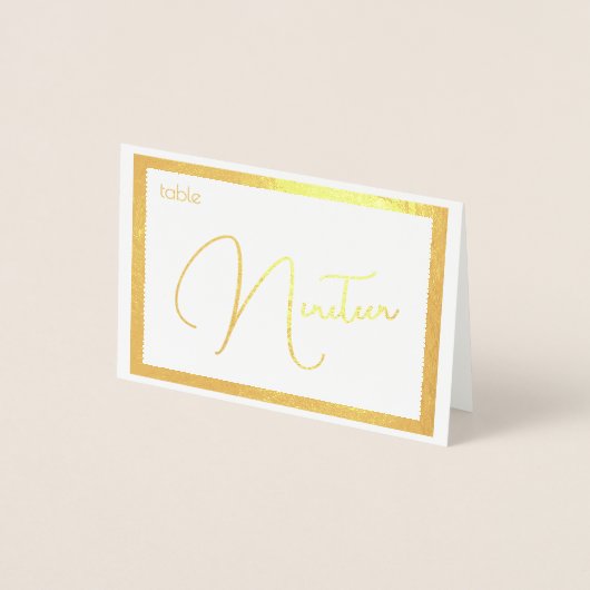 Élégant Présentoir de Numéro de Table de Mariage e (Devant)