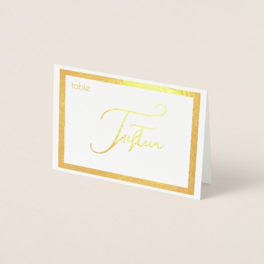 Élégant Présentoir de Numéro de Table de Mariage e (Devant)
