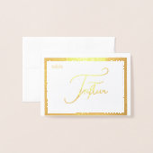 Élégant Présentoir de Numéro de Table de Mariage e (Devant avec enveloppe)
