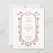 Elegant Pretty Floral Botanical Wedding Invitation (Devant)