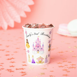 Elegant Princess Birthday Celebration Papieren Bekers