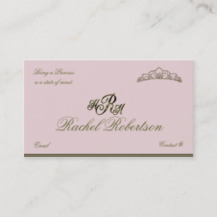 Elegant Princess Calling Card Contactkaartje
