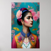 Elegant princess portret poster (Voorkant)