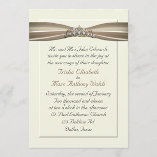 Elegant Princess Wedding Invitation Kaart