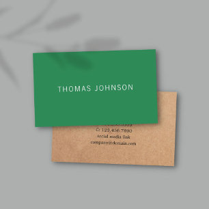 Elegant PRINTED Kraf Green Consultant Visitekaartje