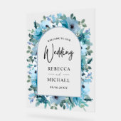 Elégant printemps bleu poussiéreux mariage accueil (Angle)