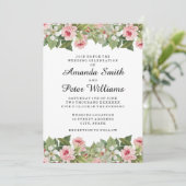 Elégant printemps fleuri / faire-part de mariage d (Debout devant)