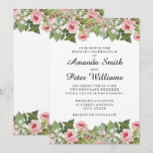 Elégant printemps fleuri / faire-part de mariage d (Devant / Derrière)