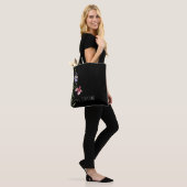 Elégant printemps noir floral Boho mignonne Sac fo (Sur le modèle)